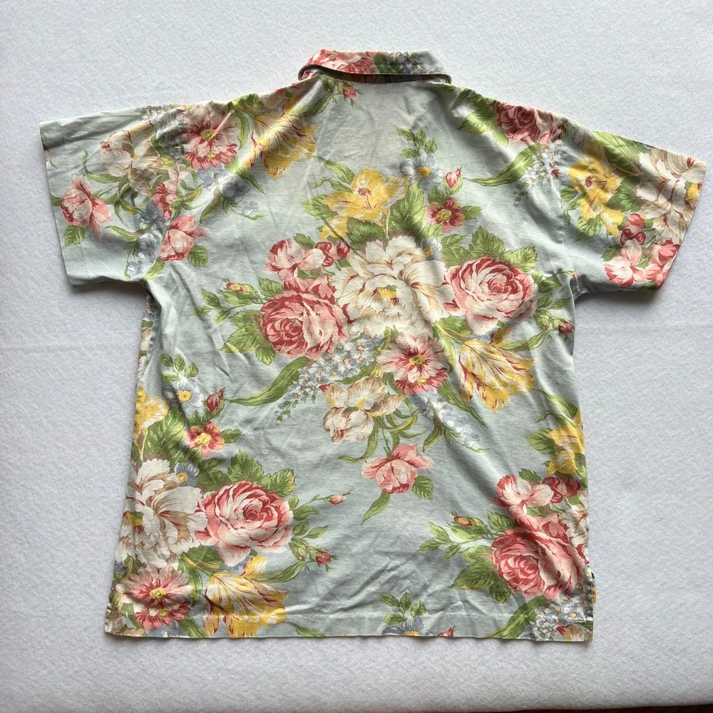 Polo Ralph Lauren Mens Shirt Hawaiian Floral Sz Small Pique‎ Classic Fit Pony